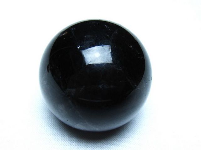 モリオン 純天然 黒水晶 丸玉 34mm [t220-10204]