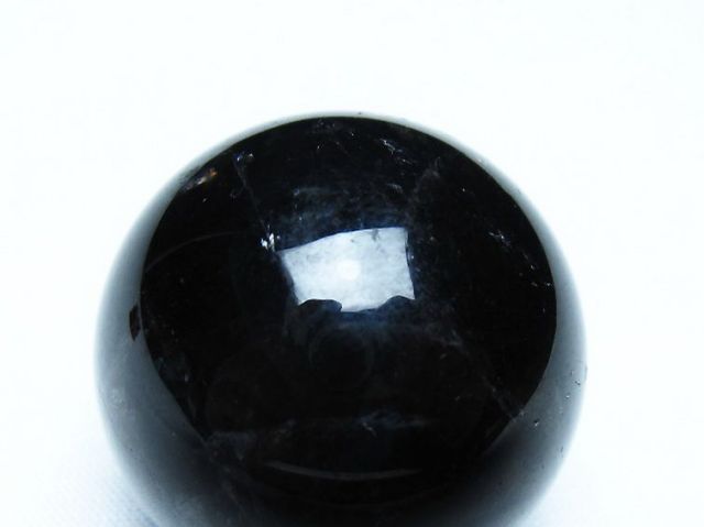 モリオン 純天然 黒水晶 丸玉 34mm [t220-10204]