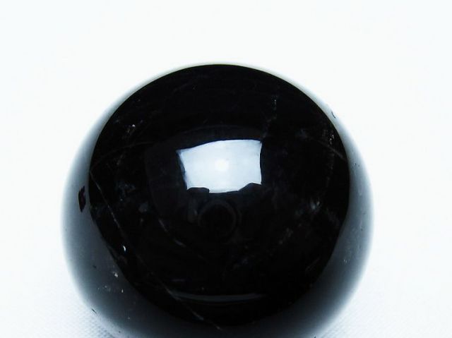 パワーストーン 天然石 モリオン 純天然 黒水晶 丸玉 40mm [T220