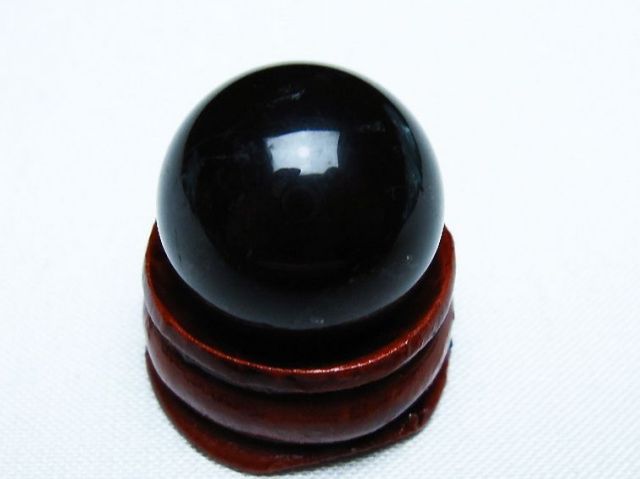 モリオン 純天然 黒水晶 丸玉 20mm [T220-9326]