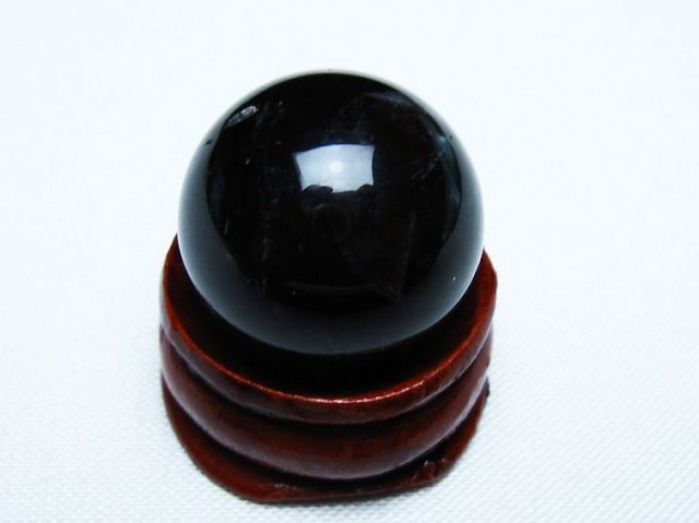 モリオン 純天然 黒水晶 丸玉 20mm [T220-9335]