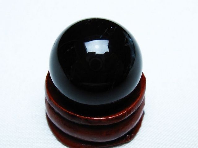 モリオン 純天然 黒水晶 丸玉 20mm [T220-9338]