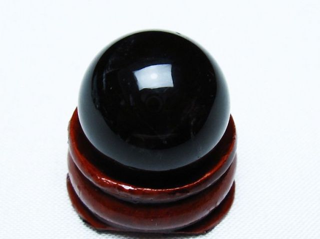 モリオン 純天然 黒水晶 丸玉 20mm [T220-9349]