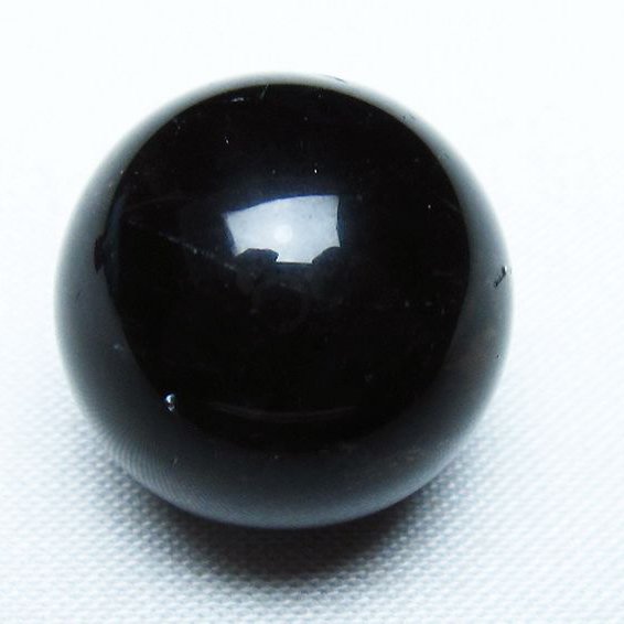モリオン 純天然 黒水晶 丸玉 20mm [T220-9351]