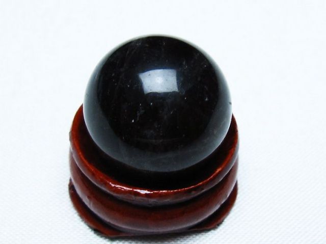 モリオン 純天然 黒水晶 丸玉 20mm [T220-9360]