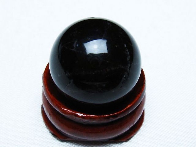 モリオン 純天然 黒水晶 丸玉 20mm [T220-9356]