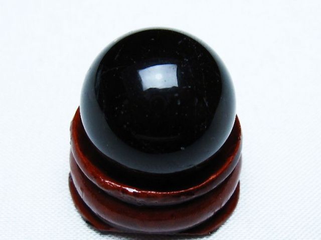 モリオン 純天然 黒水晶 丸玉 20mm [T220-9357]