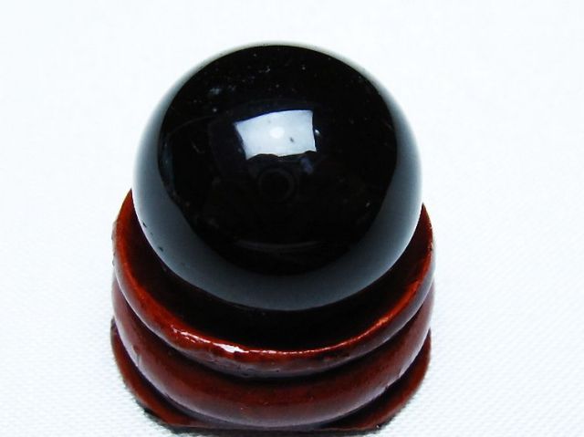 モリオン 純天然 黒水晶 丸玉 20mm [T220-9359]