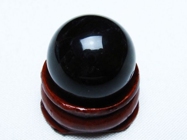 モリオン 純天然 黒水晶 丸玉 20mm [T220-9367]