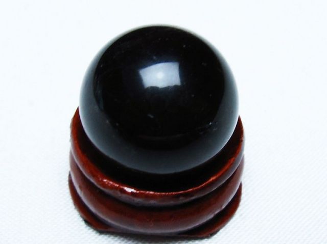 モリオン 純天然 黒水晶 丸玉 20mm [T220-9362]