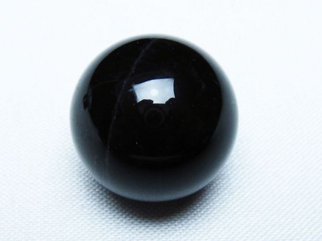 モリオン 純天然 黒水晶 丸玉 20mm [T220-9369]