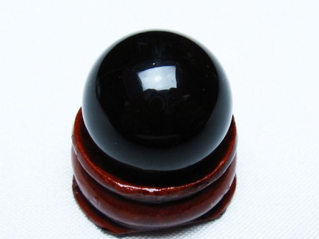 モリオン 純天然 黒水晶 丸玉 20mm [T220-9369]