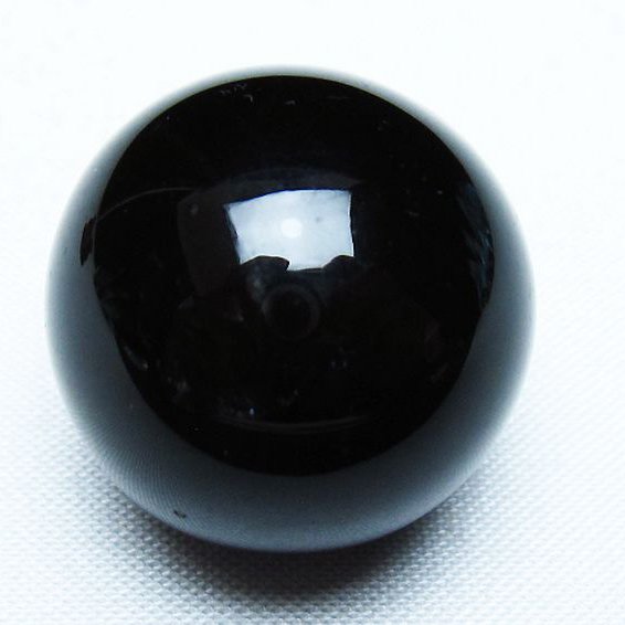 モリオン 純天然 黒水晶 丸玉 25mm [T220-9427]