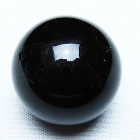 モリオン 純天然 黒水晶 丸玉 25mm [T220-9434]