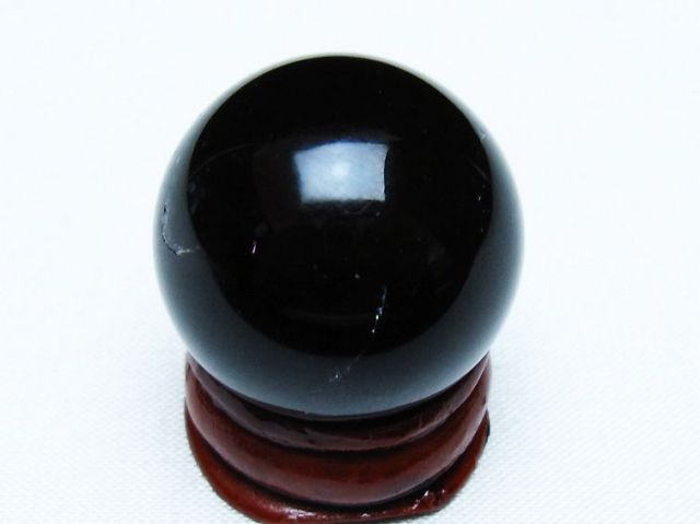 モリオン 純天然 黒水晶 丸玉 29mm [T220-9439]
