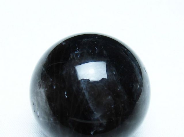 モリオン 純天然 黒水晶 丸玉 34mm [t220-9872]