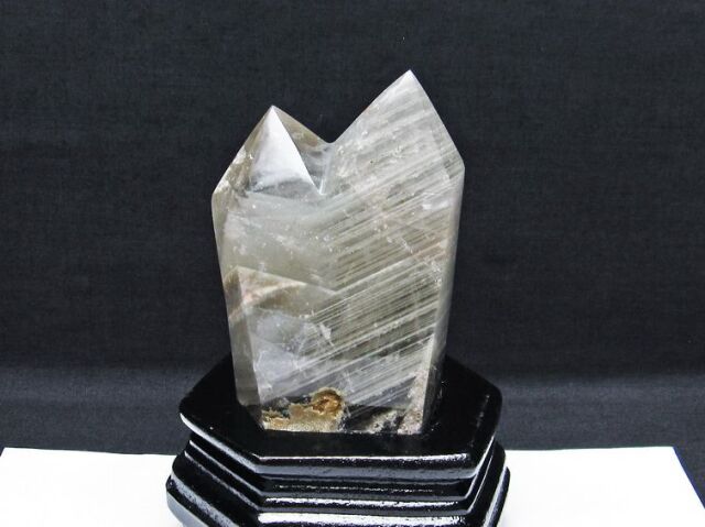 まる　2点　水晶 スーパーファントム水晶 ダブルポイント[T222-2272]