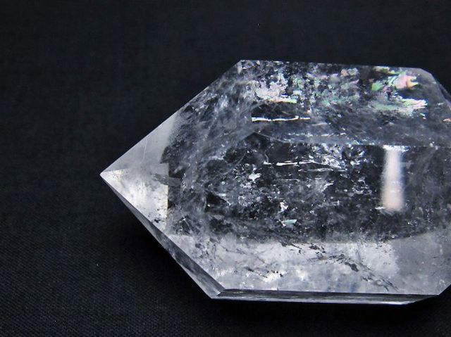 最高品質　超希少幻の逸品　幻のカイラス聖山産　虹のヒマラヤ水晶の六角ポイント 最高品質/クローライト/超透明/光沢・照り】インド・マニハール