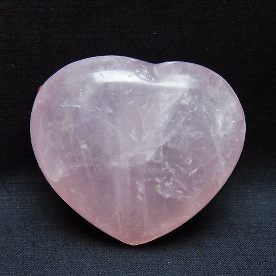 ローズクォーツハート置物 [t225-8623]