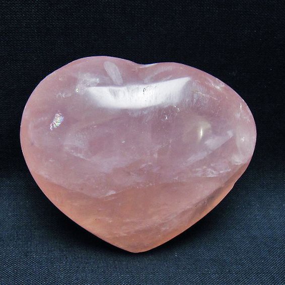 ローズクォーツハート置物 [t225-8631]