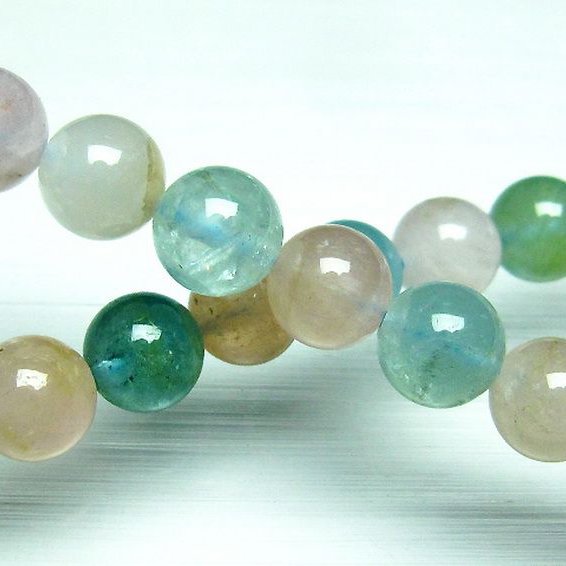 MIXベリルブレスレット 緑柱石 8mm [T237-2326]