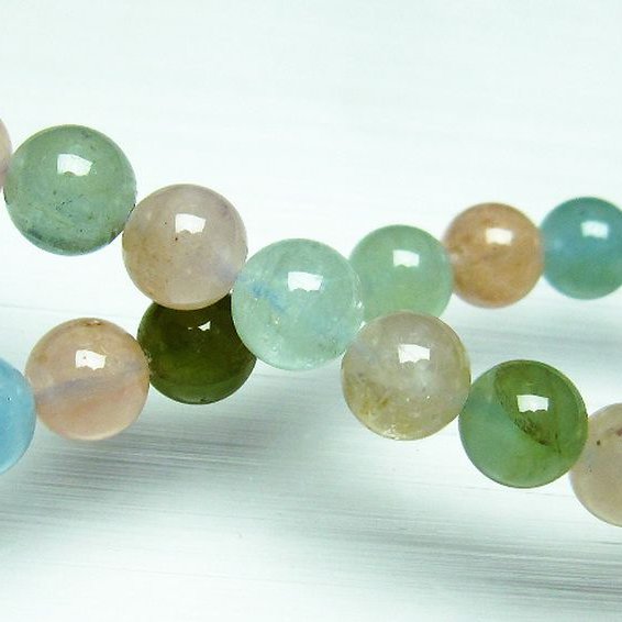 MIXベリルブレスレット 緑柱石 10mm [T237-2335]