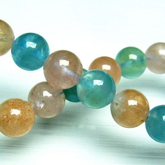 MIXベリルブレスレット 緑柱石 9mm [T237-4241]