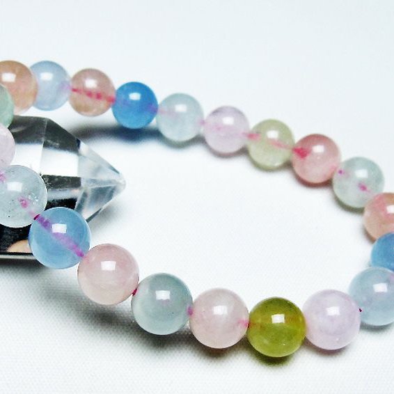 MIXベリルブレスレット 緑柱石 9mm [T237-4268]