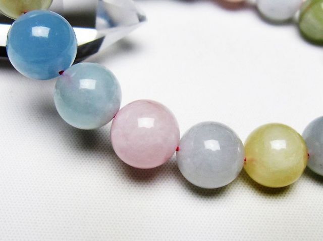 MIXベリルブレスレット 緑柱石 12mm [T237-4300]