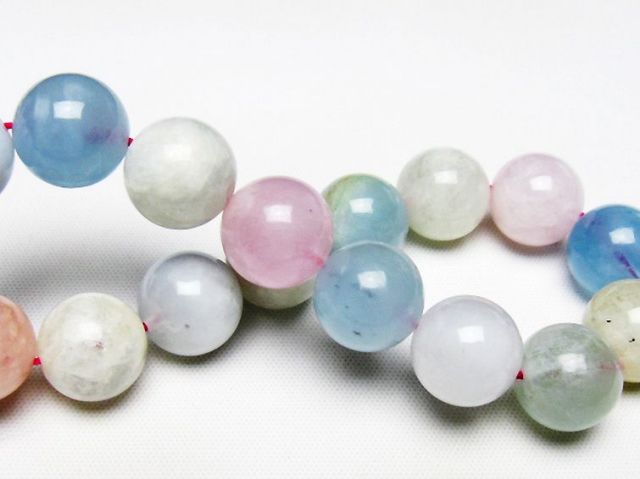 MIXベリルブレスレット 緑柱石 13mm [T237-4317]