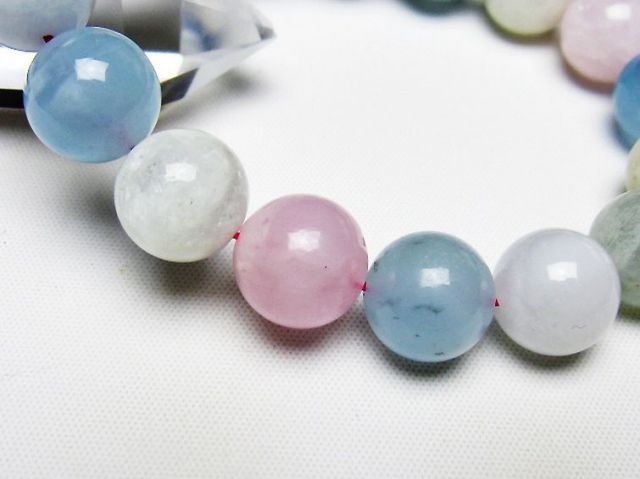 MIXベリルブレスレット 緑柱石 13mm [T237-4317]