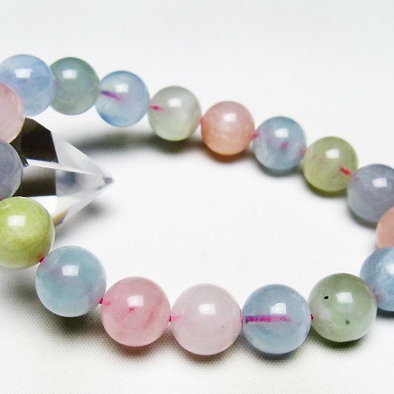 MIXベリルブレスレット 緑柱石 12mm [T237-4373]