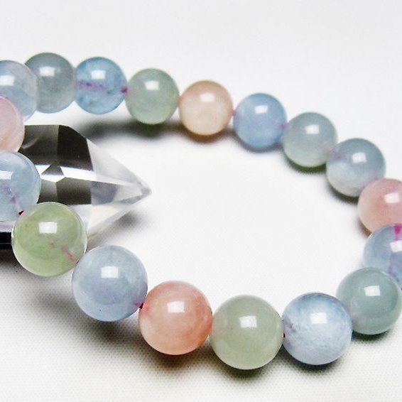 MIXベリルブレスレット 緑柱石 12mm [T237-4472]