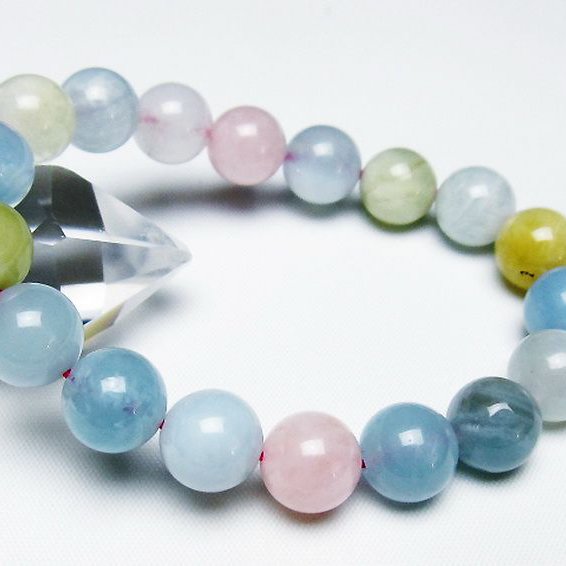 MIXベリルブレスレット 緑柱石 11mm [t237-4627]