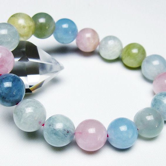 MIXベリルブレスレット 緑柱石 12mm [t237-4661]