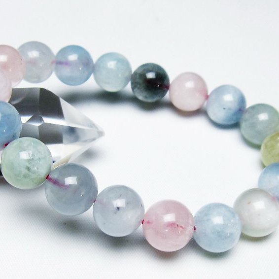 MIXベリルブレスレット 緑柱石 12mm [t237-4666]