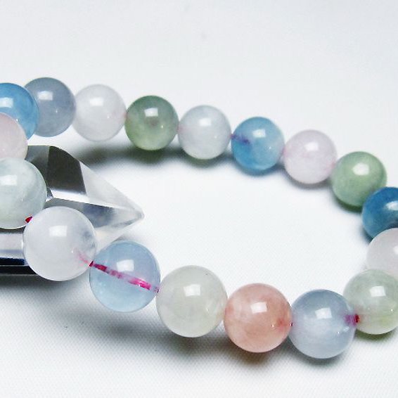 MIXベリルブレスレット 緑柱石 11mm [t237-4670]