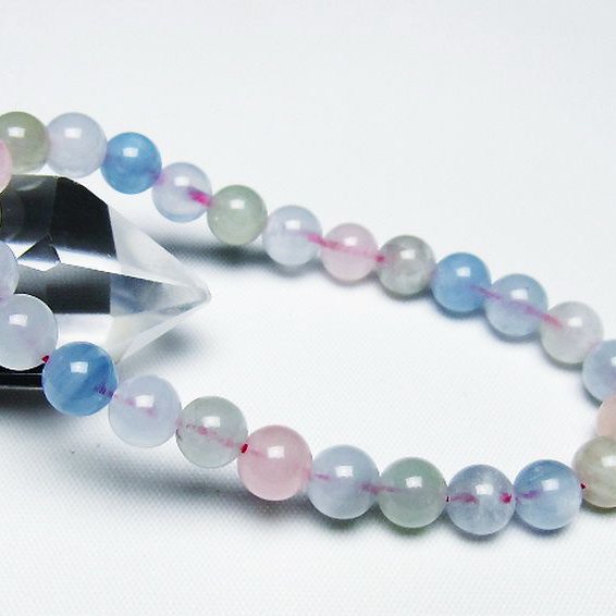 MIXベリルブレスレット 緑柱石 7mm [t237-4747]