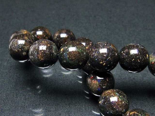 ブラックオパールブレスレット 楽天市場】ブラックオパール ブレスレット 10mm ブラック