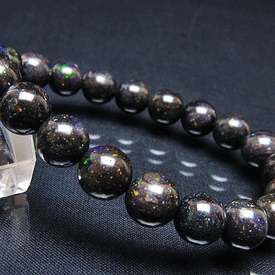 ブラックオパールブレスレット 10mm [T249-4594]