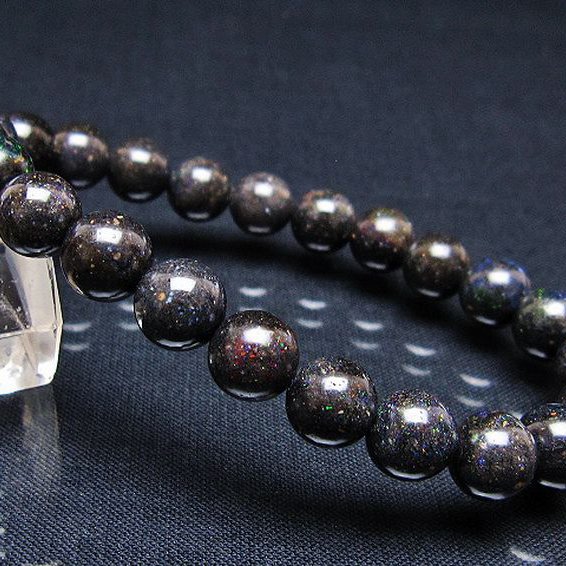 ブラックオパールブレスレット 9mm [T249-4611]
