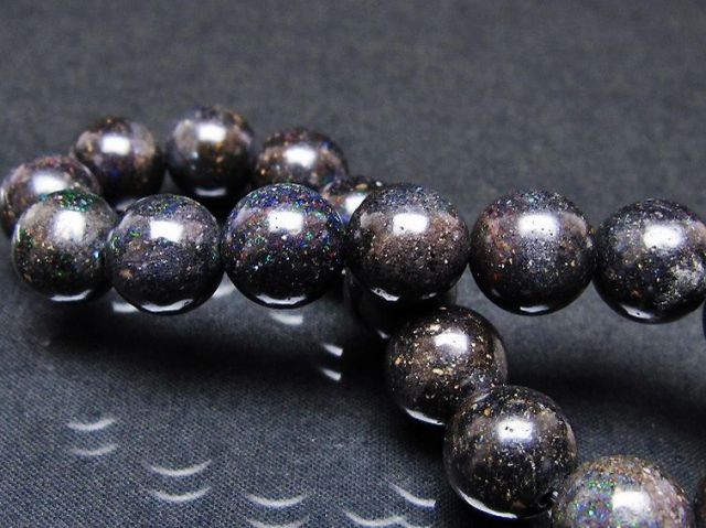 パワーストーン 天然石 ブラックオパールブレスレット 11mm [T249-4716]