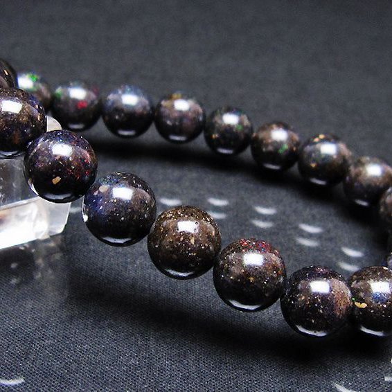 ブラックオパールブレスレット 10mm [T249-4754]