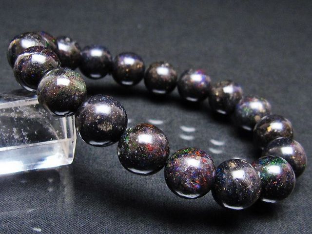 ★にい様★ ★希少石★ ブラックオパール　ブレスレット 楽天市場】ブラックオパール ブレスレット 6mm 16.5cm〜17cm S