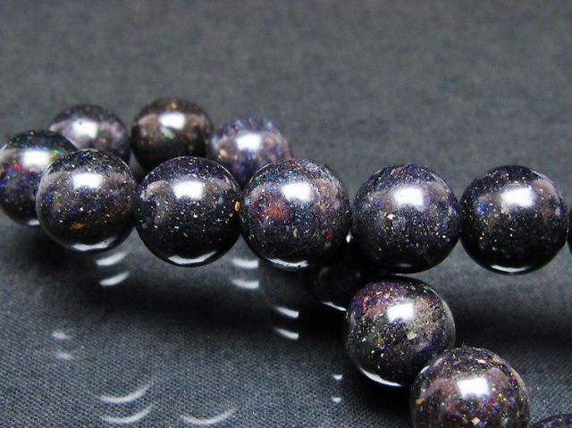 ★にい様★ ★希少石★ ブラックオパール　ブレスレット ブラックオパール ブレスレット 11mm t249-4544 : 誠安天然石