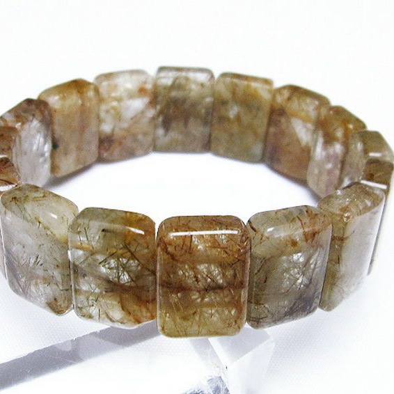 パワーストーン 天然石 トルマリンルチルバングル[T250-1775]