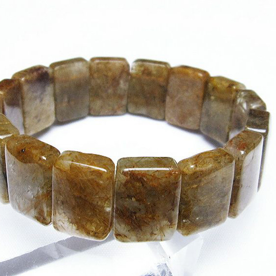 パワーストーン 天然石 トルマリンルチルバングル[T250-1781]