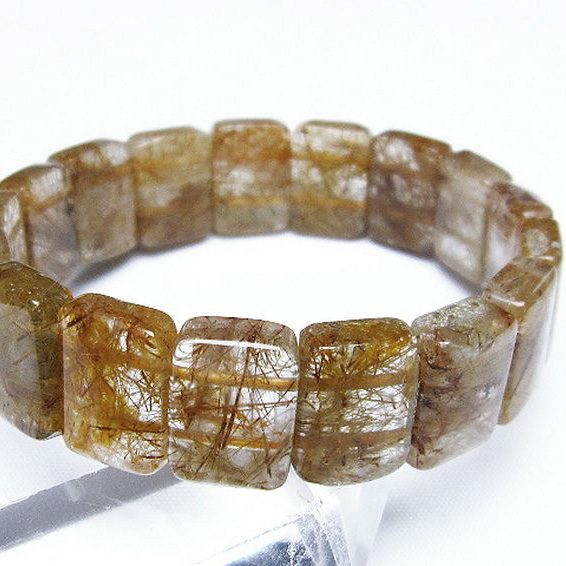 パワーストーン 天然石 トルマリンルチルバングル[T250-1791]