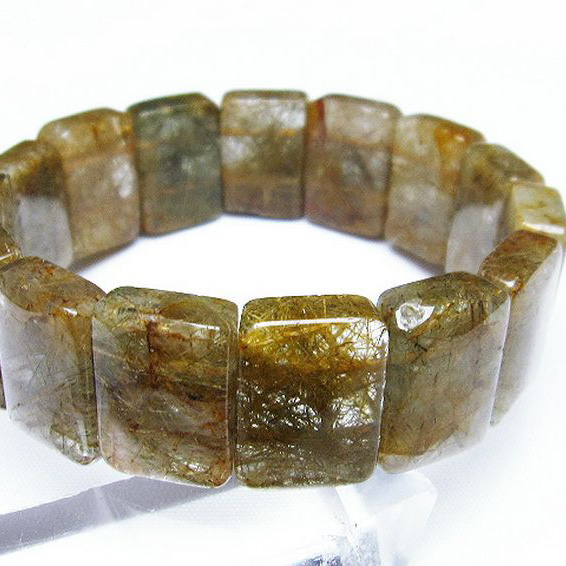 パワーストーン 天然石 トルマリンルチルバングル[T250-1798]