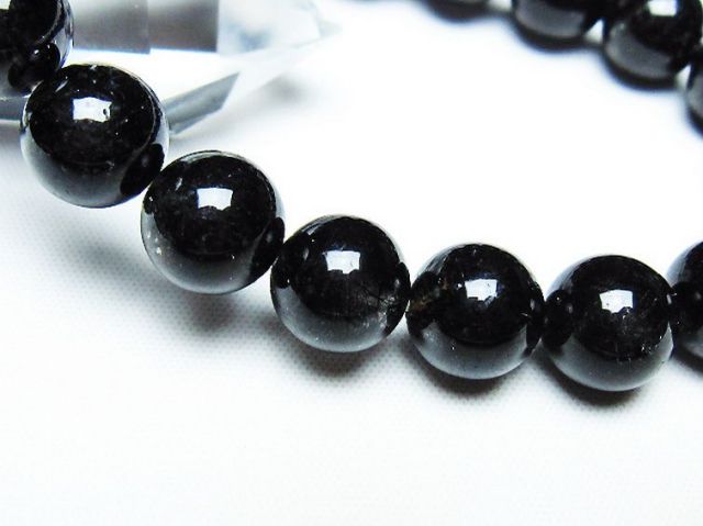 ブラックルチルクォーツブレスレット 11mm [T257-7260]